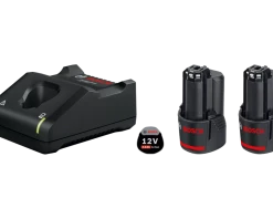 Bosch Bleu Accessoires 12 Volt 1600A019RD Pack 2 Batteries GBA 12V 3.0 Ah + Chargeur GAL 12V-40