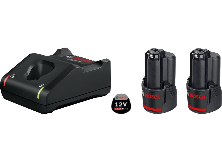Bosch Bleu Accessoires 12 Volt 1600A019RD Pack 2 Batteries GBA 12V 3.0 Ah + Chargeur GAL 12V-40 1 Bosch Bleu Accessoires 12 Volt 1600A019RD Pack 2 Batteries GBA 12V 3.0 Ah + Chargeur GAL 12V-40