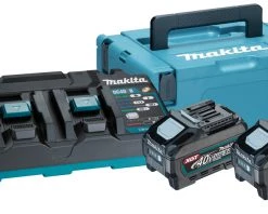 Makita Accessoires 40 Volt 191U13-9 Kit De Démarrage XGT DC40RB Dual Charger 2 X Batterie BL4050F 40V Max 5.0Ah Dans MBox