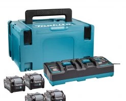 Makita Accessoires 40 Volt 191U28-6 Kit De Démarrage XGT DC40RB Dual Charger + 4 X Batterie BL4040 40V Max 4.0Ah Dans MBox