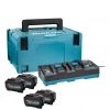 Makita Accessoires 40 Volt 191U42-2 Kit De Démarrage XGT DC40RB Dual Charger + 4 X Batterie BL4050F 40V Max 5.0Ah Dans MBox