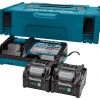 Makita Accessoires 40 Volt 191V27-4 Ensemble De Démarrage XGT DC40RC/2xBL4025 XGT 40V Max 2.5Ah Li-Ion + Chargeur DC40RC En MBox