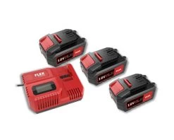 Flex-tools Accessoires 18 Volt 491349 P-Set 55 R Accu Set 18V 5.0Ah - 2 X AP18.0/5.0 Batteries + Chargeur Rapide CA10.8/18.0