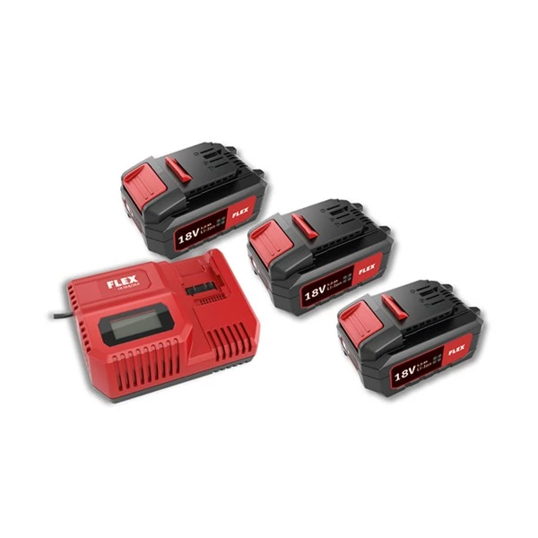 Flex-tools Accessoires 18 Volt 491349 P-Set 55 R Accu Set 18V 5.0Ah - 2 X AP18.0/5.0 Batteries + Chargeur Rapide CA10.8/18.0 1 Flex-tools Accessoires 18 Volt 491349 P-Set 55 R Accu Set 18V 5.0Ah - 2 X AP18.0/5.0 Batteries + Chargeur Rapide CA10.8/18.0