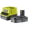Ryobi Accessoires 5133003357 RC18120-115 Batterie One+ 18 Volt 1.5 Ah + Chargeur