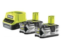Ryobi Accessoires 5133003363 RC18120-240 2x Batterie One+ 18 Volt 4.0 AH Li-ion + Chargeur