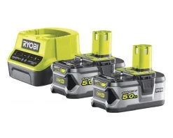 Ryobi Accessoires 5133003364 RC18120-250 2 X Batterie One+ 18 Volt 5.0 Ah Li-ion