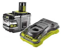 Ryobi Accessoires 5133004421 RC18150-190 Batterie One+ 18 Volt 9.0 Ah Li-ion + Chargeur