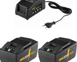 Rems 21,6 Volt 571591 Power-Pack 22V 5.0Ah Li-Ion 2 X Batterie + Chargeur