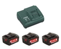 Metabo Accessoires 18 Volt 685049000 Pack Batterie 3 X 18V 4.0Ah Li-Ion + Chargeur ASC30-36