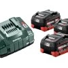 Metabo Accessoires 18 Volt 685074000 Pack Batterie 3 X 18V LiHD 5.5Ah + 1 X Chargeur ASC 145