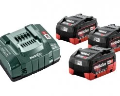 Metabo Accessoires 18 Volt 685074000 Pack Batterie 3 X 18V LiHD 5.5Ah + 1 X Chargeur ASC 145