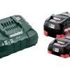 Metabo Accessoires 18 Volt 685160000 Pack Batterie 1 X 18V LiHD 4.0Ah + 1 X 18V LiHD 5.5Ah + 1 X Chargeur ASC 55