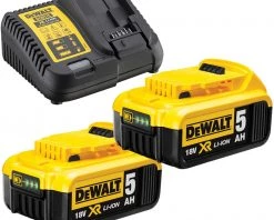 DeWalt Accessoires 18 Volt DCB115P2 18V Démarreur (2x 5.0Ah Accu) + Multilader XR