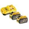 DeWalt Accessoires 54 Volt DCB118Y2-QW Kit De Démarrage FlexVolt - 2 X Batterie FlexVolt 54V 12.0Ah Li-Ion + Chargeur Rapide DCB118