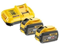 DeWalt Accessoires 54 Volt DCB118Y2-QW Kit De Démarrage FlexVolt - 2 X Batterie FlexVolt 54V 12.0Ah Li-Ion + Chargeur Rapide DCB118