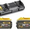 DeWalt Accessoires 54 Volt DCB132X2-QW Kit De Démarrage FlexVolt - 2 X Batterie FlexVolt 54V 9.0Ah Li-Ion + Chargeur Double DCB132
