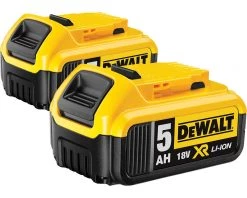 DeWalt Accessoires DCB184 Duopack - 2 X Batterie 18 Volt 5.0Ah Li-Ion