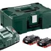 Metabo Accessoires 18 Volt Ensemble De Base 2 X LiHD 4.0 Ah + MetaLoc (685130000)