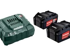 Metabo Accessoires 18 Volt Pack Batterie 2 X 18V 4.0Ah Li-Ion + 1 X Chargeur ASC 55 685050000