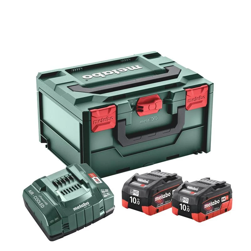 Metabo Accessoires 18 Volt Pack Batterie 2 X 18V LiHD 10.0Ah + 1 X Chargeur ASC 145 Dans MetaBox 685142000 1 Metabo Accessoires 18 Volt Pack Batterie 2 X 18V LiHD 10.0Ah + 1 X Chargeur ASC 145 Dans MetaBox 685142000