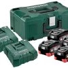 Metabo Accessoires 18 Volt Pack Batterie 4 X 18V LiHD 8.0Ah + 2 X Chargeur ASC Ultra 685135000
