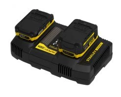Stanley SFMCB24 Chargeur De Batterie Double Fatmax V20 18 Volts